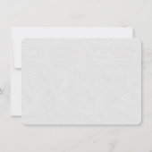 Glam Gouden Witte Great Gatsby Bruiloftsreceptie Kaart (Achterkant)