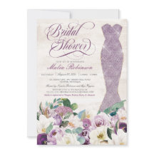 Glam Gown Rustic Floral Lavender Vrijgezellenfeest