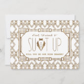 Glam Great Gatsby ZAL JE MIJN RING BEARER ZIJN Kaart (Voorkant)