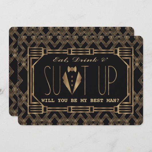 Glam Great WILT U MIJN BESTE MAN ZIJN Kaart (Voorkant / Achterkant)