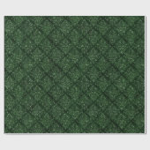 Glam Green Damask Pattern Cadeaupapier (Vlak)