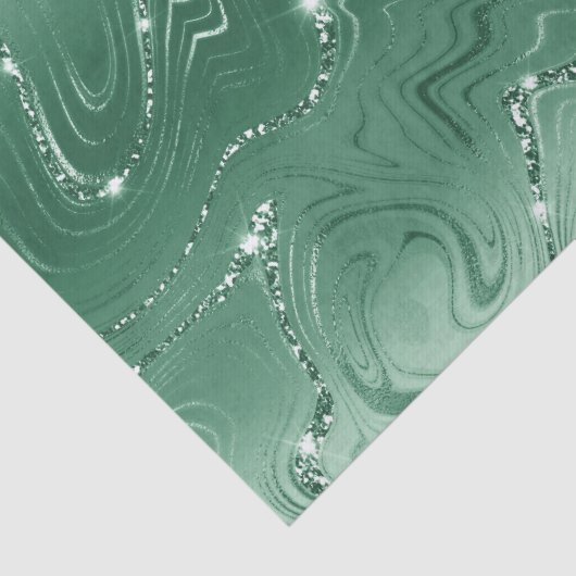 Glam Green Glittery Glitz Tissuepapier (Detail)