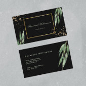 Glam Green Gold Eucalyptus Black  Visitekaartje