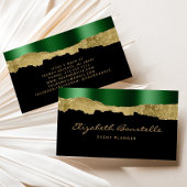 Glam Green Gold Foil Luxe Visitekaartje
