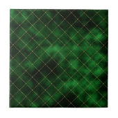 Glam Green Gold Geometric Graphic Tegeltje (Voorkant)