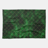 Glam Green Gold Geometric Graphic Theedoek (Horizontaal)