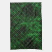 Glam Green Gold Geometric Graphic Theedoek (Verticaal)