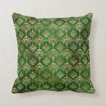 Glam Green Gold Pattern Kerstmis