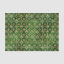 Glam Green Gold Pattern Kerstmis