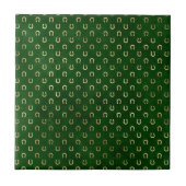 Glam Green Golden Hoefijzer Graphic Tegeltje (Voorkant)