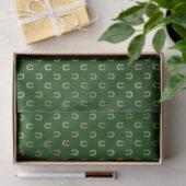 Glam Green Golden Hoefijzer Graphic Tissuepapier (Geschenk)