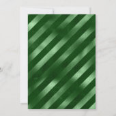 Glam Green Stripe Pattern Birthday Kaart (Achterkant)
