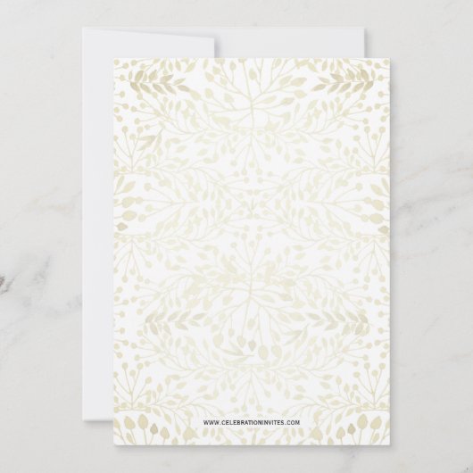 Glam Greenery Bridal Shower-uitnodigingen Kaart (Achterkant)