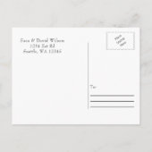 Glam Greenery bruiloft met de datumkaarten Aankondigingskaart (Achterkant)