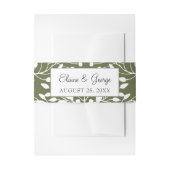 Glam Greenery bruiloft Uitnodigingen Wikkel (Voorkant Voorbeeld)