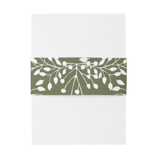 Glam Greenery bruiloft Uitnodigingen Wikkel (Achterkant Voorbeeld)