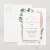 Glam Groen Glam Gepiliseerd Sprigs Botanisch Vrijg Uitnodiging Briefkaart (Voorkant / Achterkant)