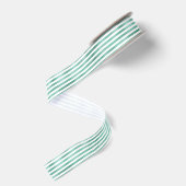 Glam Groen Witte Strepen Grosgrain Lint (Achterkant)
