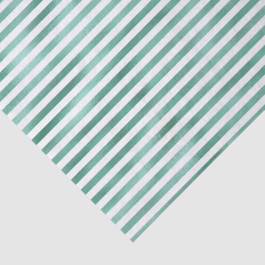 Glam Groen Witte Strepen Tissuepapier (Detail)
