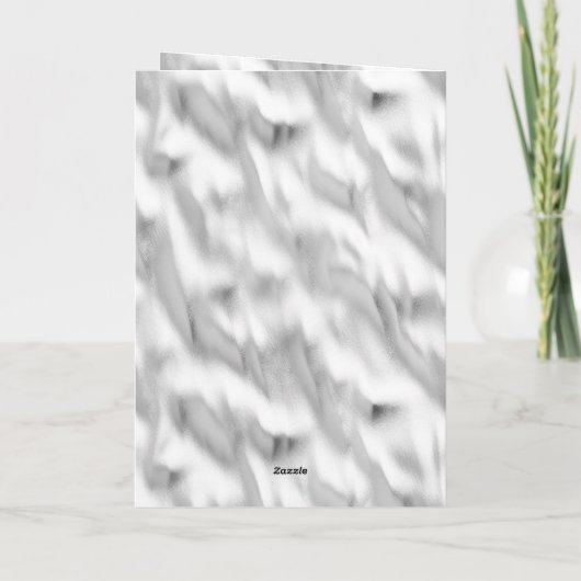 Glam Guy Silver Christmas Kaart (Achterkant)