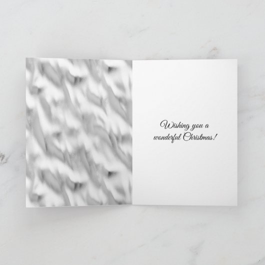 Glam Guy Silver Christmas Kaart (Binnen)