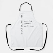 Glam Haar en Make-up Zwart Wit Salon Schort (Voorkant)