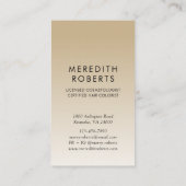 Glam Hair en Make-up Gouden Blond Haar Curl Visitekaartje (Achterkant)