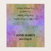 Glam Hair Salon Spa Cute Gold Paars Pink Visitekaartje (Buitenkant ongevouwen)