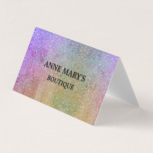 Glam Hair Salon Spa Cute Gold Paars Pink Visitekaartje (Voorkant)