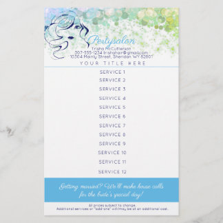 Glam hair stylist makeup salon flyer