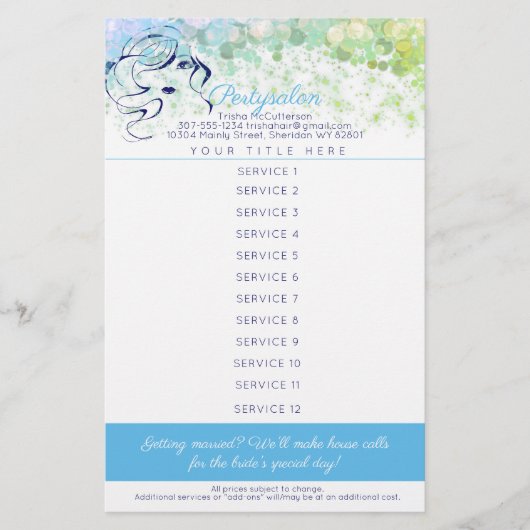 Glam hair stylist makeup salon flyer (Voorkant)