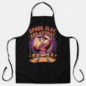 Glam Halloween Flamingo Humor Schort (Voorkant)