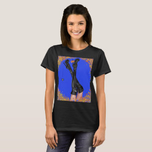 Glam Halloween Heksenbenen Hoge Hakken Zwarte T-Sh T-shirt