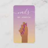 Glam HandLeopard Nail - Qr-code Sociale media afdr Visitekaartje (Voorkant)