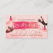 Glam Hands Nail Pools manicure Nail Salon Loyalty Visitekaartje (Voorkant)