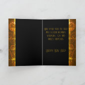 Glam Happy New Year Steampunk Champagne Kaart (Binnen)