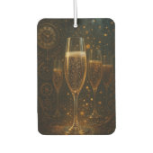 Glam Happy New Year Steampunk Champagne Luchtverfrisser (Voorkant)