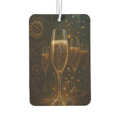 Glam Happy New Year Steampunk Champagne Luchtverfrisser (Achterkant)