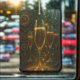 Glam Happy New Year Steampunk Champagne Luchtverfrisser