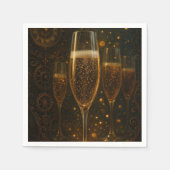 Glam Happy New Year Steampunk Champagne Servet (Voorkant)