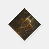 Glam Happy New Year Steampunk Champagne Servet (Hoek)