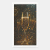 Glam Happy New Year Steampunk Champagne Servet (Voorkant)