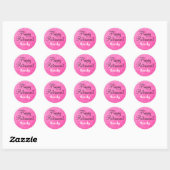Glam Happy Retirement Hot Pink Glitter Sparkle Ronde Sticker (Vel)