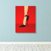 Glam high hiel Canvas Wall Art (Insitu (Houten vloer))