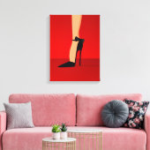 Glam high hiel Canvas Wall Art (Insitu (Woonkamer))