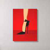 Glam high hiel Canvas Wall Art (Voorkant)