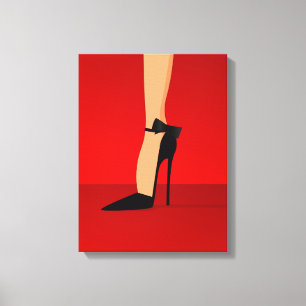 Glam high hiel Canvas Wall Art