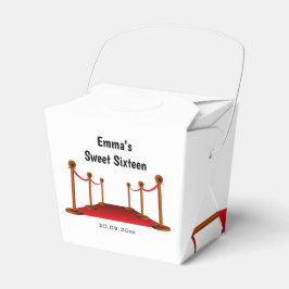 Glam Hollywood Wit & Rode Tapijt Zoet 16e Bedankdoosjes