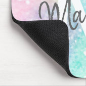 Glam Holographic Glitter Colorful Patroon Muismat (Hoek)