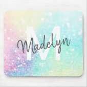 Glam Holographic Glitter Colorful Patroon Muismat (Voorkant)